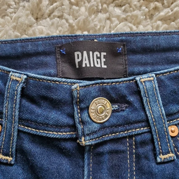 PAIGE | Raw Hem Margot Skinny High Waisted Jeans (Size 27) - Picture 4 of 8